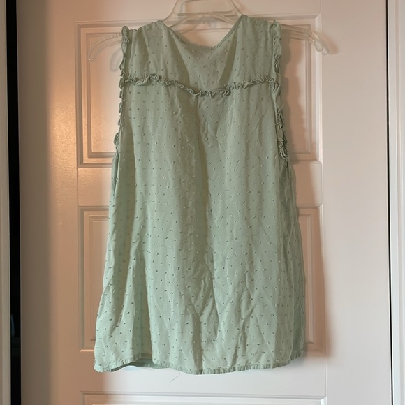ModCloth Pale Green Ruffle Blouse - Picture 2 of 8